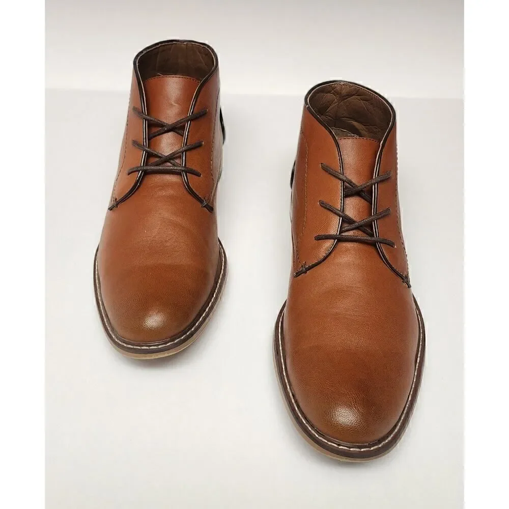 Steve Madden Men's M-Alakk Cognac  Brown Chukka  Leather Boots Shoes  Size 12M